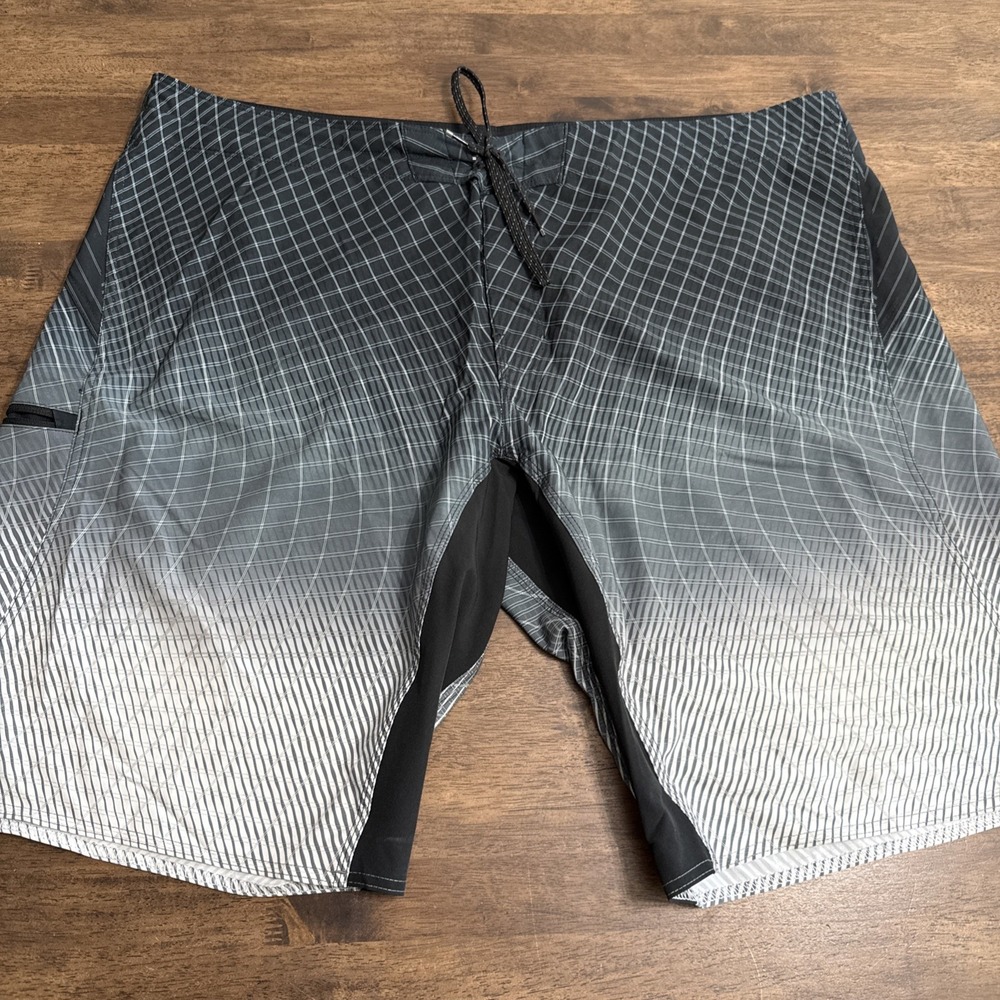 Billabong Boardshorts 44 Mens Black Gray White Recycler Fluid Pro Swim Trunk